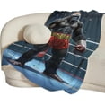 thumbnail image 4 of Gorilla Boxing Blanket Funny Boxing Throw Blanket Boxing Gifts and Decor Boxing Blanket for Men Boys Girls Women Soft Warm Cozy Fleece Blanket for Couch Sofa \u200bBed 80"x60", 4 of 6