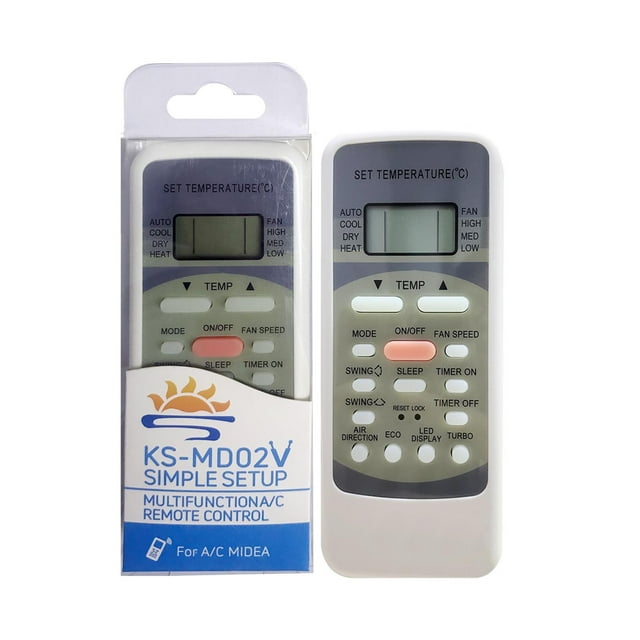 K S MD01V/K S MD02V Universal Air Conditioning Remote Control for Compatibility | Easy Programming | Long Range Signal | Durable Design