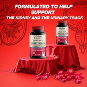 Grow Vitamin Kidney Pro-Health Supplement – Cranberry, Uva Ursi & Astragalus Extract, Bladder & Urinary Tract Support, Non-GMO, 60 Vegetable Capsules