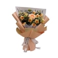 thumbnail image 4 of Ramo de flores de punto, flores de ganchillo, regalo artificial para el Día de la Madre Rosa naranja, 4 of 9