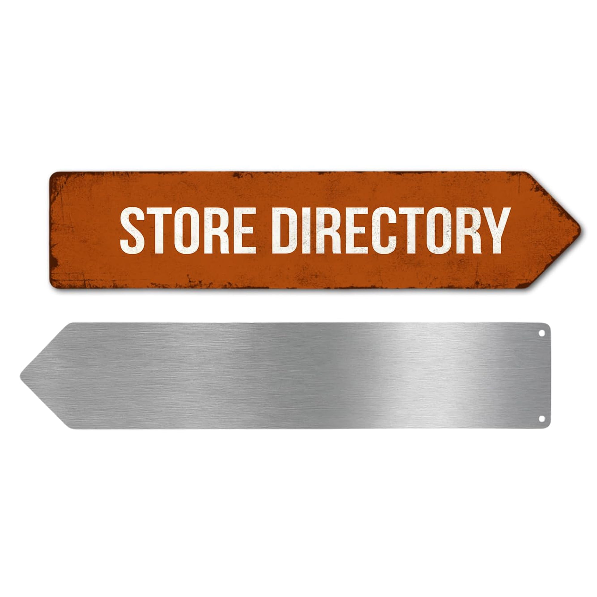 Store Directory Metal Sign by DC | Arrow Metal Directional Signage for Indoor & Outdoor | 3x12 Rust-Free Aluminum Sign | Shhopping Mall Signage UV Protected Road RIGHT Arrow Sign | Made in USA