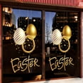 thumbnail image 6 of Easter Decorations Golden Egg Window Clings Static Stickers Spring Holiday Decoration for Mall Storefront Glass Door Home Display Reusable Removable Decals D, 35.7x11.7", 6 of 6