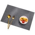 thumbnail image 2 of Placemats Set Of 10 Place Mats With Heat Stain Scratch Resistant For Kitchen Table Dining-Grey-30x45cm, 2 of 5