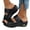 Black, variant on Women's Slide Sandals Recovery Sport Orthotic Cushion Platform Slip on Shoes with Arch Support
