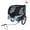 Black Gray Steel, variant on Dog Bike Trailer, Large Folding Pet Carrier - 66lbs Capacity All-Terrain for Cycling, Jogging, Camping - Black/Gray