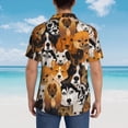 thumbnail image 4 of Disketp Hawaiian Shirts For Men,Dogs Different Breeds Print Mens Casual Short Sleeve Button Down Shirts Beach Shirt, 4 of 7