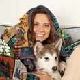thumbnail image 4 of HELLOYOUNG Heavyweight Flannel Fleece Camping Blanket - All-Season Warm Throw with Campfire Tent RV Designs, Soft Plush for Home Outdoor Use, Cozy Gift for Men Women Backpackers, 4 of 7