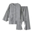 thumbnail image 2 of Ropa de enfermería postrada en cama, ropa de cuidado con cremallera, pantalones de recuperación fáciles de usar para primavera y otoño, pantalón postc M, 2 of 8