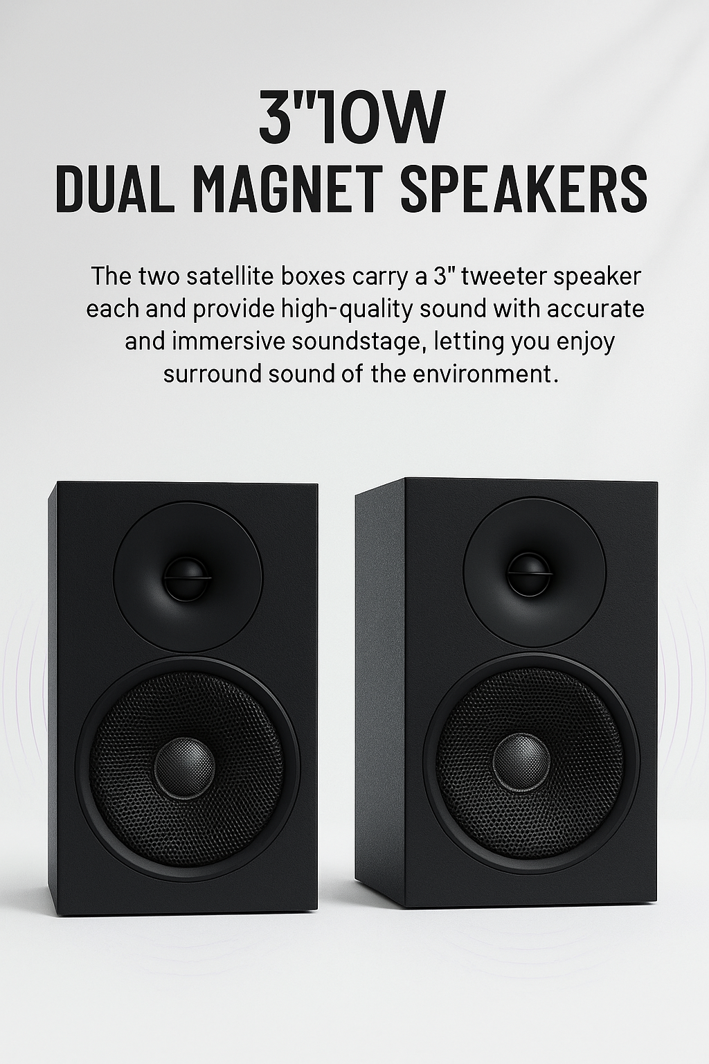 HOFI 2.1 Bluetooth Speaker System with USB, AUX, Bluetooth 2.1 Channel Speakers Single Piece