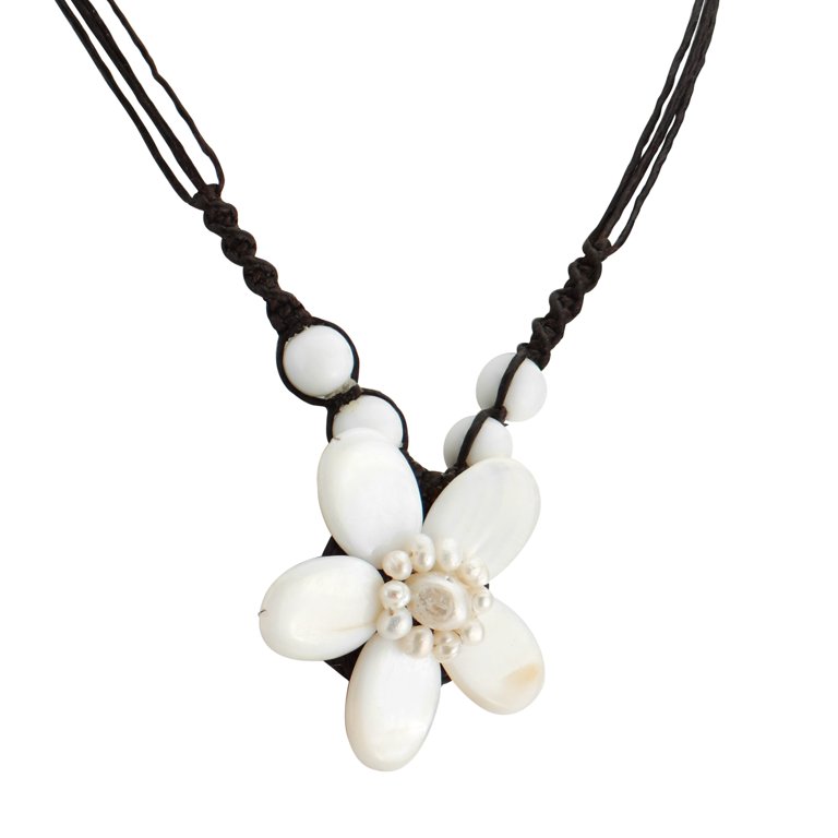 Cotton pearl store necklace