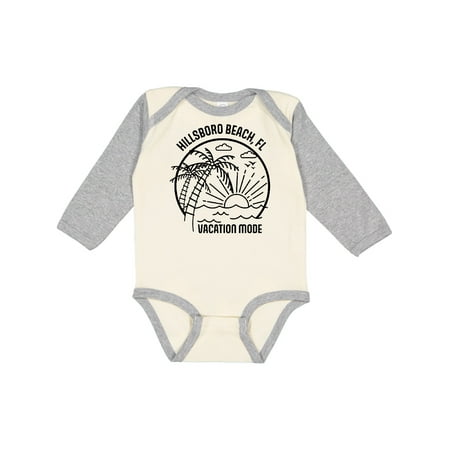 

Inktastic Summer Vacation Mode Hillsboro Beach Florida Gift Baby Boy or Baby Girl Long Sleeve Bodysuit