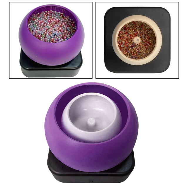Spinner Eléctrico BLESIY Cuentas Velocidad Ajustable Rotación Hacia Adelante O Hacia Atrás Tazón Giratorio USB Violeta