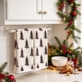 thumbnail image 6 of Clearance 2 Pcs Christmas Tree Hand Towels, Soft Xmas Tree Patterns Towels, Winter for Bathroom Kitchen, Holiday Decorative Bath Dish Towels Set for Decor, Drying, Cleaning, Cooking, 6 of 6