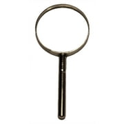 4" STEEL MAGNIFYING GLASS - Handheld - 5x MAGNIFICATION