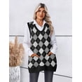 thumbnail image 3 of Zeagoo Women's Sweater Vest Oversized Sleeveless V Neck Pullovers with Pocket Knitted Fall Trendy, 3 of 6