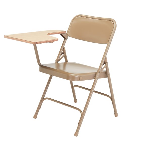 NPS® Premium Tablet Arm Folding Chair, Right Arm, Beige Frame/Manitoba Maple Tablet Arm (Pack of 2)