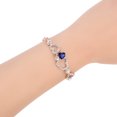 thumbnail image 2 of Pulsera de cadena ajustable con patrón de corazón ahuecado con diamantes de imitación de aleación para mujer, joyería, 2 of 10