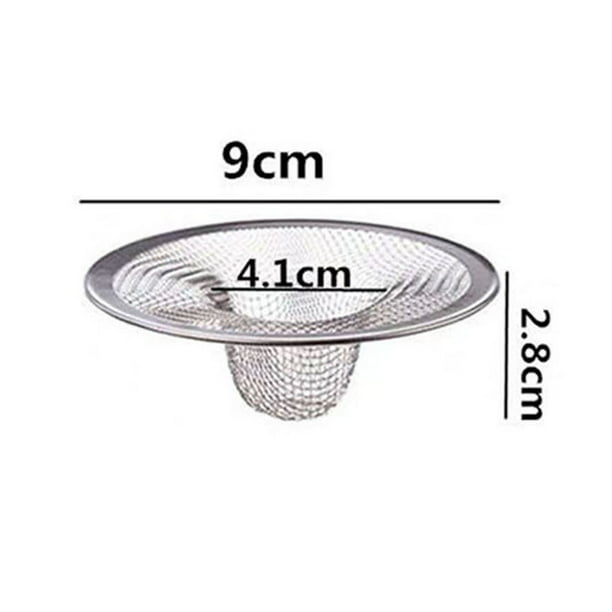 Filtro de acero inoxidable 316 para fregadero y ducha | Pack de 6 filtros de desagüe y recogedor de pelos | Tapa de desagüe inoxidable para baño y cocina | 7 x 3 x 3 cm