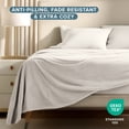 thumbnail image 3 of Bare Home Cozy Fleece Sheet Set - Extra Plush Polar Fleece - Deep Pocket - Twin, Cream, 3 of 10