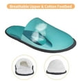 thumbnail image 3 of Fotbe a Teal Ribbonin Pantuflas Peludas para Mujer con Estampado, Zapatillas de Peluche, Zapatos de Invierno para Casa, Uso Interior y Exterior-Large, 3 of 8