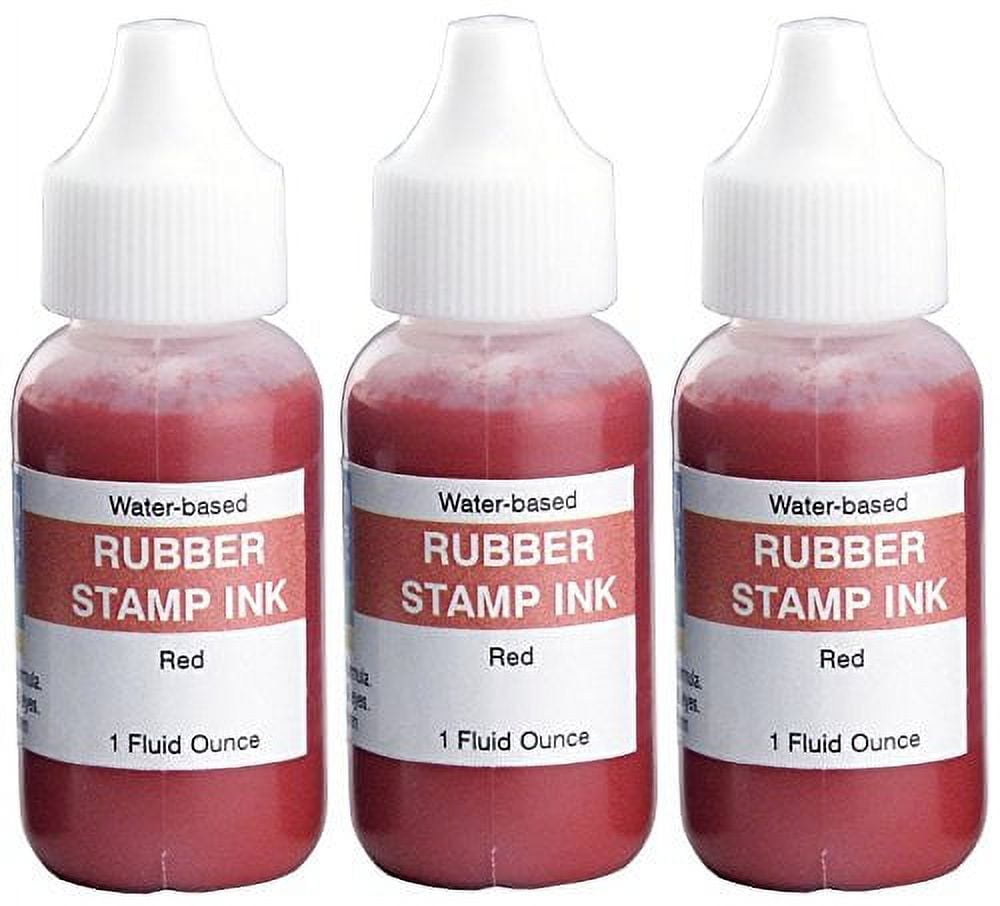 Extra Large 8" x 12" Industrial Rubber Stamp Ink Pad in Metal Case, Red Stamp Pad