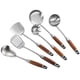 thumbnail image 3 of Espátula de palisandro 304 utensilios de cocina de acero inoxidable cuchara sopera colador utensilios de cocina para el hogar pala para freír, 3 of 6