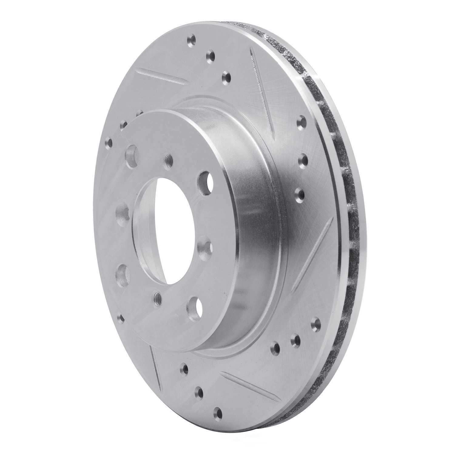 Dynamic Friction Company 631-01002R DFC Brake Rotor - Drilled And Slotted - Silver