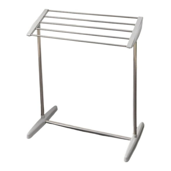 Tendedero de ropa de acero inoxidable, tendedero portátil con barras para colgar, ahorra espacio, resistente para dormitorio.