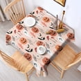 thumbnail image 2 of Pastel Halloween Pumpkins Ghosts and Bats Square Tablecloth,Waterproof Square Table Cover,Wipeable Spillproof Washable Table Cover for Home Kitchen Party Decor 60"x60"(152x152cm), 2 of 6