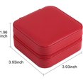 thumbnail image 2 of SURJDE Travel Jewelry Case, Small Jewelry Box Portable Jewelry Travel Organizer Display Storage Case for Rings Earring Necklace Bracelet, Gift for Women Girls, Red, 2 of 7