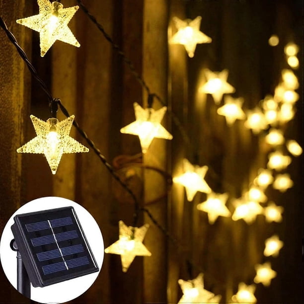 LED String Lights Solar String Lights Outdoor DS Solar Star String Lights Solar Lights 8 Modes Festival Lighting Waterproof Patio Lights-9.5M50LED