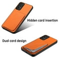 thumbnail image 3 of Nalacover Case Compatible with Samsung A33 5G, Wallet Case with Hidden Card Holder, withKickstand Card Slots Classic PU Cowhide Leather Cover for Men Women Girls for Samsung Galaxy A33 5G, Orange, 3 of 10