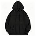 thumbnail image 5 of Stralyhd Womens Cat Pouch Hoodie Large Kangaroo Pocket Pet Holder Sweatshirt Trendy Relaxed All Season Daily Streetwear Pullover Tops Black L, 5 of 7