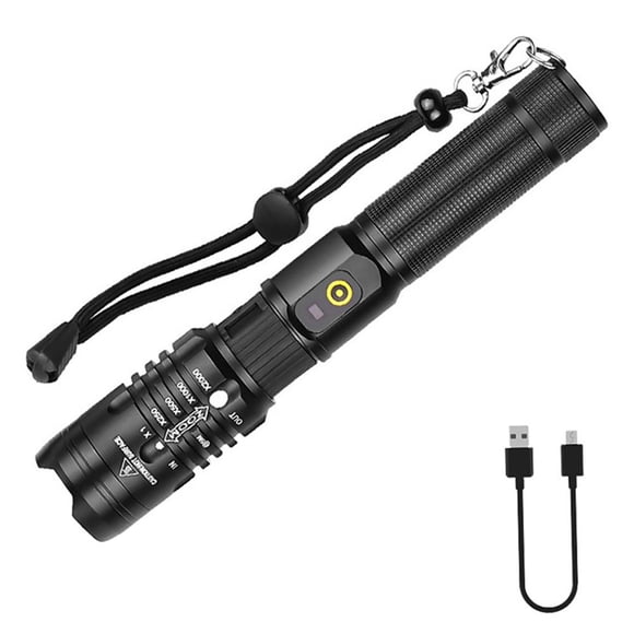 Linternas Súper Brillantes Para Exteriores Linterna Led Xhp50 Zoom Telescópico Linternas Multifunción Suministros De Emergencia Con 5 Modos Ip65 Resistente Al Agua Methold HA036157-00