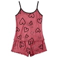 thumbnail image 4 of CONZONE Womens Valentines Pajamas Set 2 Peice Pjs Set for Women Valentine's Day Love Heart Graphic Sleeveless Sexy Sleepwear Tops Shorts Cozy Homewear Loungewear Sets, 4 of 4