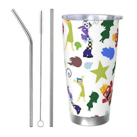 

Inside Out 2 Coffee Mug 20 Oz Insulated Stainless Steel Coffee Travel Mug | Vacuum Sealed Cartoon Design Bottle for Car & Gifts
