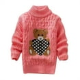thumbnail image 1 of Chandail d'Hiver pour Garçon Fille Cartoon Bear Tricoté Col Bas, 1 of 7