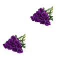 thumbnail image 3 of Flores artificiales Advancent 10 Uds a prueba de agua ramo de rosas para el hogar boda fiesta cumpleaños regalo decoraciones al Type5 NO5, 3 of 6