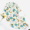 thumbnail image 5 of Byoo Big Girl Graphic Homewear Set Easter Bunny Egg Print Buttons Shirt Shorts Sleepwear Outfit Casual Home Clothes Set, 5 of 5