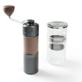 thumbnail image 3 of Ensemble de Moulin à Café Manuel et Cafetière à Infusion Manuelle, Moulin Conique Réglable avec Carafe en Verre, Égouttoir et Tasses, Trousse Complète de Cafetière à Filtre pour Baristas à la Maison, 3 of 18