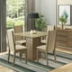 thumbnail image 2 of Comedor Mesa con Encimera de Vidrio y 4 Sillas Marrón/Beige Moscou Plus, 2 of 5