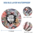 thumbnail image 3 of Shower Caps,Pioneer Flower Floral Print Pattern Waterproof Shower Cap for Women 4 Pieces,Double Reusable Hair Cover for Shower PEVA Elastic Stretch Hem, 3 of 7
