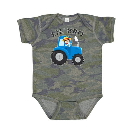 

Inktastic Farmer Tractor Little Bro Gift Baby Boy Bodysuit