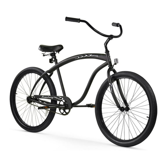 Firmstrong Bruiser Single Speed Men's 26 Inch Beach Cruiser Bike, Black