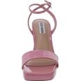 thumbnail image 3 of Steve Madden Camaron Pink Patent Ankle Strap Squared Open Toe Platform Sandals, 3 of 3