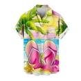 thumbnail image 5 of ZRGHAOYLQ Mens Hawaiian Shirts Summer Beach Palm Tree Print Shirt Plus Size Short Sleeve Button Down Shirts Big and Tall Beach Vacation Shirt with Pockets, 5 of 6