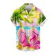 thumbnail image 4 of Mens Casual Manga Corta Botón Abajo Camisas Turndown Cuello Blusa de Impresión, Poliéster Ligero Top de la Moda para el Verano Al Aire Libre Y el Uso Diario, 4 of 6