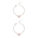 thumbnail image 1 of Qarigey A-Z Cadena Alfabeto Pulsera Letras Redondas Colgante Señora Retro Brazaletes Chica Mujer Joyería Oro rosa letra q 2piezas, 1 of 6