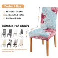 thumbnail image 6 of Bright Wildflower Tropical Flower and Leaves Artistic Dining Chair Covers Set of 4 Washable Polyester Stretch Slipcovers Removable Protector for Rustic Decor, 6 of 7