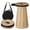 Beige, variant on Collapsible Stool Telescopic Adjustable Round Seat for Travel and Outdoor Events, Black
